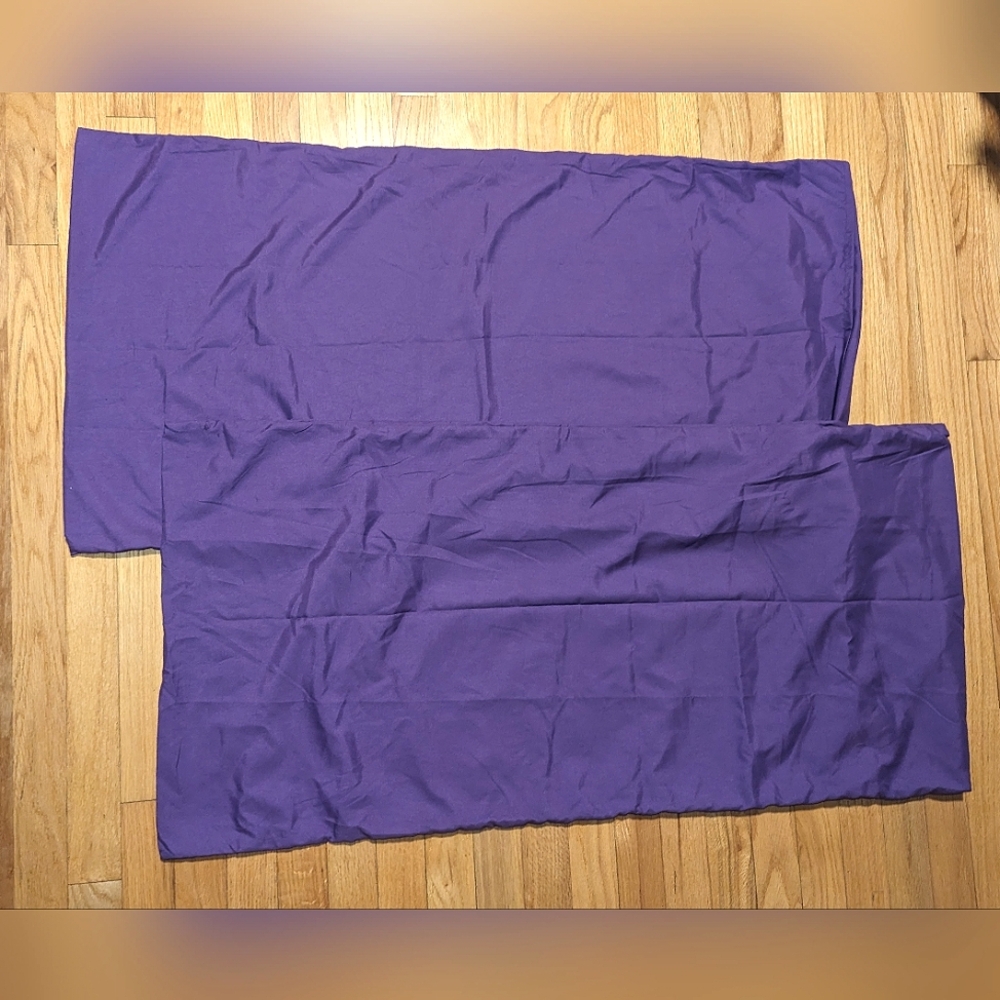 Set of 2 Microfiber Purple Long Rectangular Pillowcases